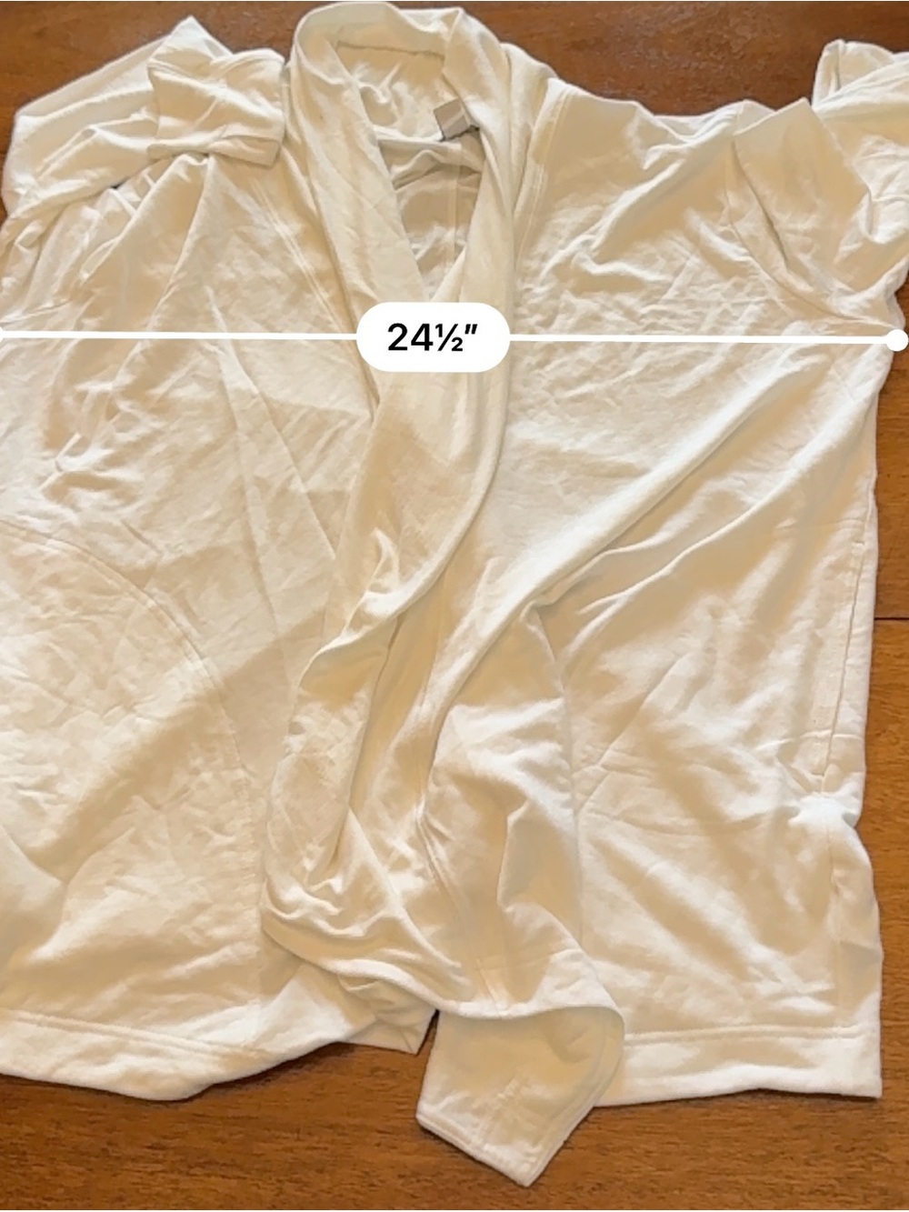 Athleta Pranayama Wrap Cardigan Womens Large White Open Front TENCEL Modal NWT - Picture 10 of 13